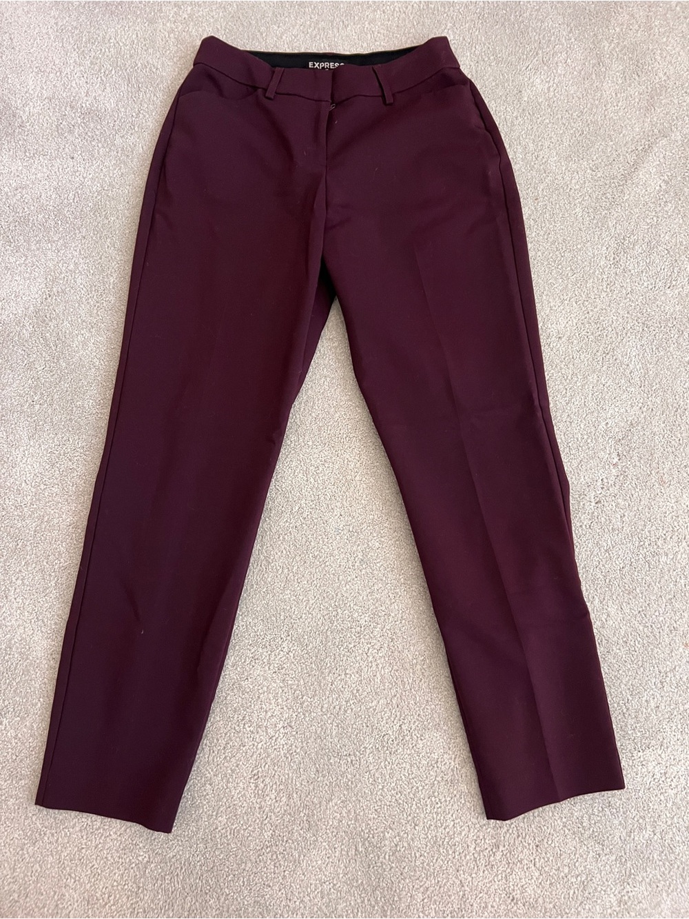 Express Burgundy/Wine Ankle Dress Pants